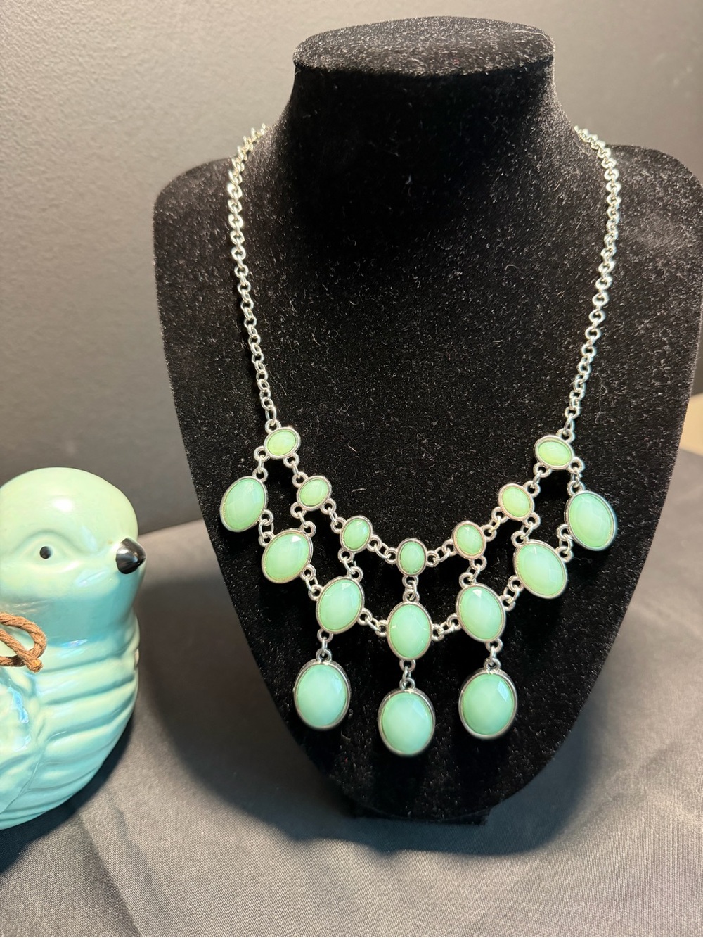 Statement Necklace Blueish/Green - Women Jewelry. NWOT